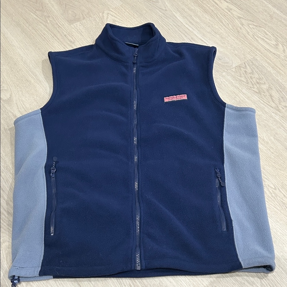 Vineyard Vines Navy Fleece Vest